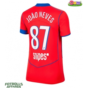 Paris Saint-Germain Joao Neves #87 Tredje Tröja Kvinnor 2025-26 Kortärmad